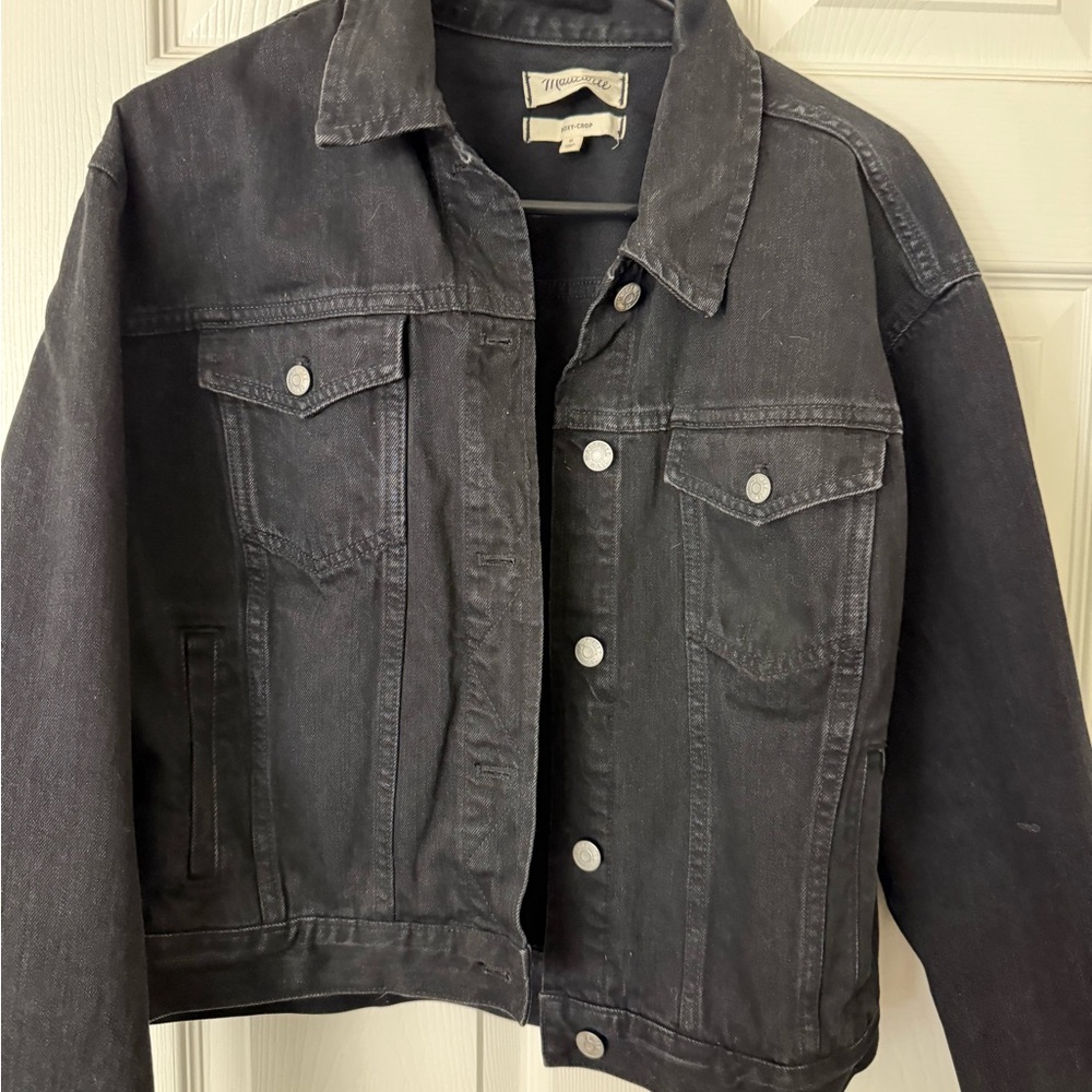 Madewell Charcoal Denim Jacket for Women